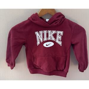 NIKE SPORTSWEAR CLUB FLEECE-LINED HOODIE SIZE 4T DARK RED